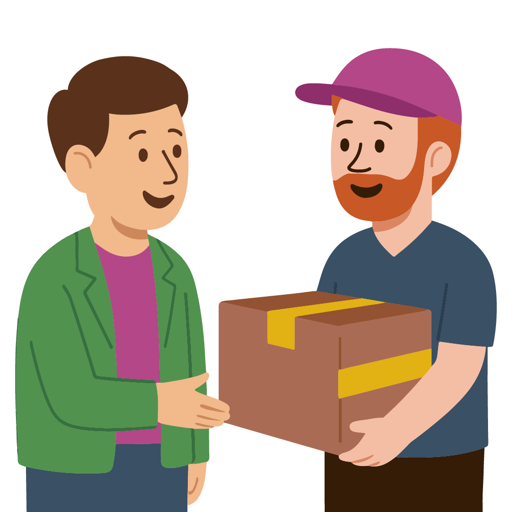 réception de la livraison de la commande d'impression sur devis